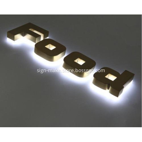 Front and Back Lit Channel letters Exterior Backlit Signs